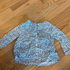 Floral girls button up shirt size 2T
